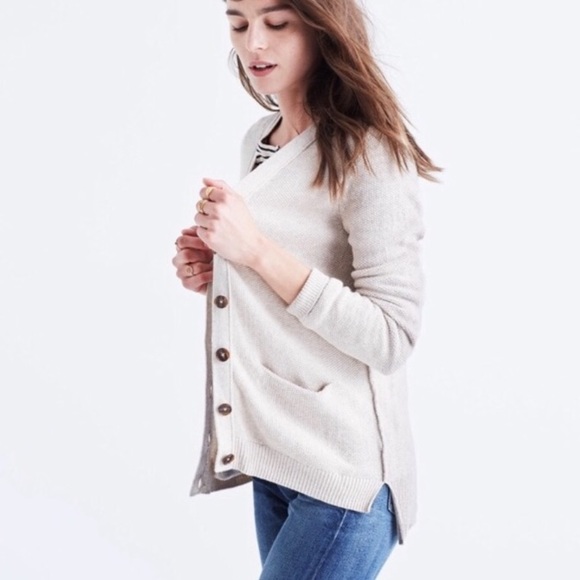 Madewell Sweaters - Madewell Seed Stitch cardigan in wheat size XS